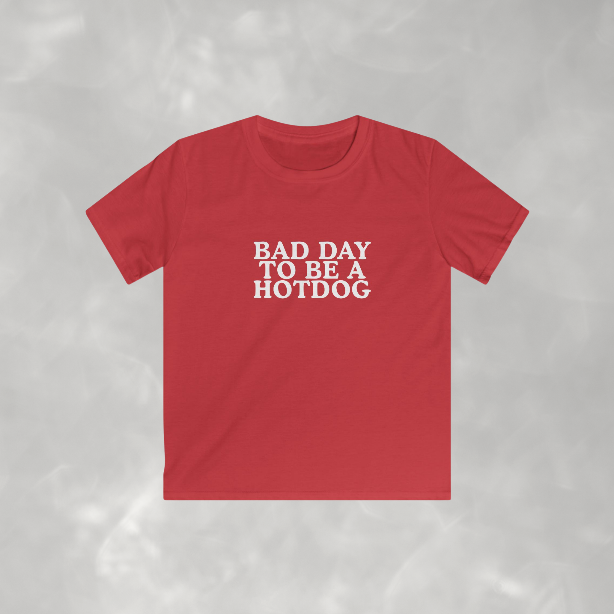 Bad Day to be a Hotdog Gildan Kids Softstyle Tee, Funny Shirt for 4th of July, Cookouts, BBQ