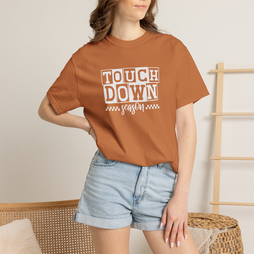 Touchdown Season, Preppy Football Comfort Colors Tee