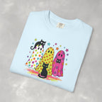 Preppy, Girly, Cute Halloween Ghosts with Cats, Comfort Colors Tee