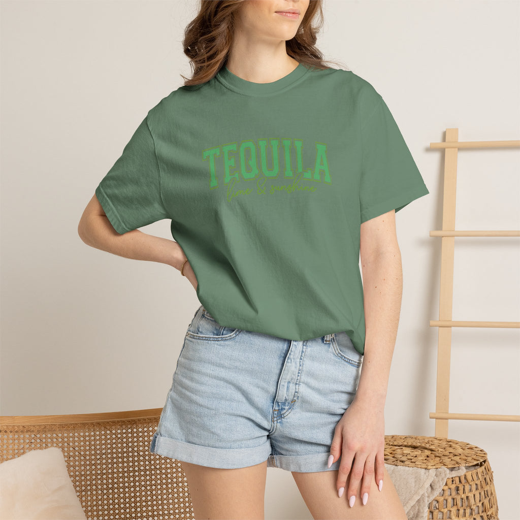 Tequila, Lime, and Sunshine Summer, Vacation, Beach Comfort Colors Tee