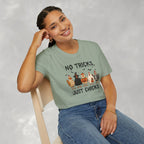 No Tricks Just Chicks, Funny Halloween Chickens in Costumes, Gildan Unisex Softstyle T-Shirt