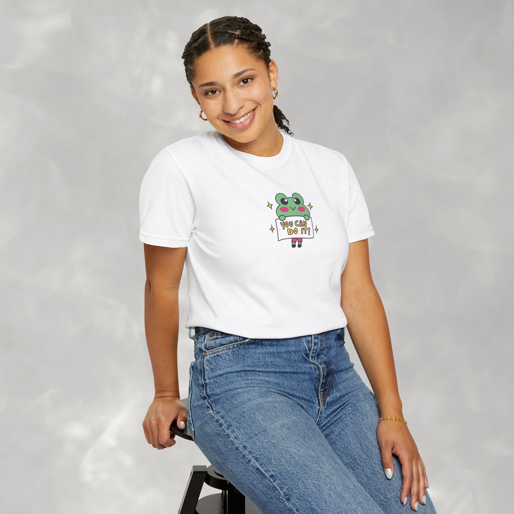 You Can Do It, Cute Motivational Frog Unisex Comfort Colors Tee for OT, PT, Speech Therapist