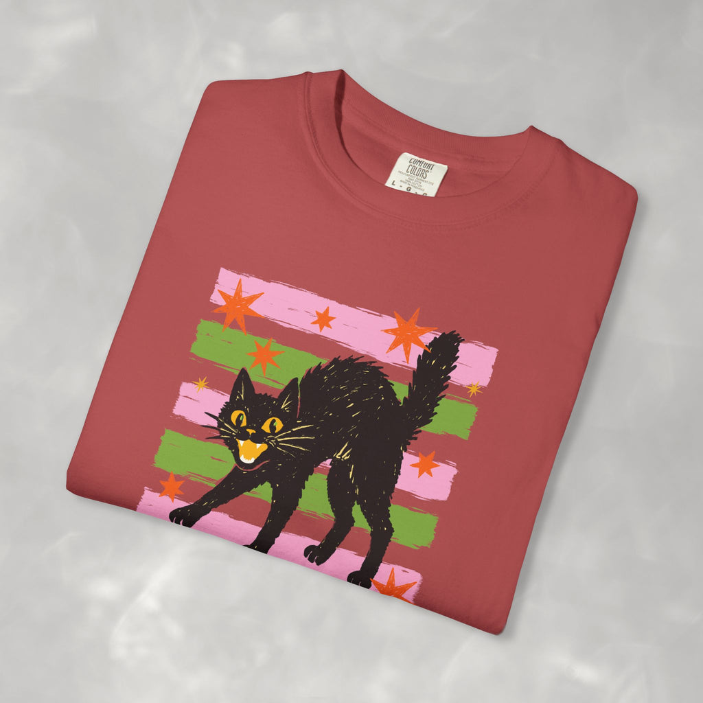 Spooky, Cute Black Cat, Halloween Comfort Colors Tee Unisex