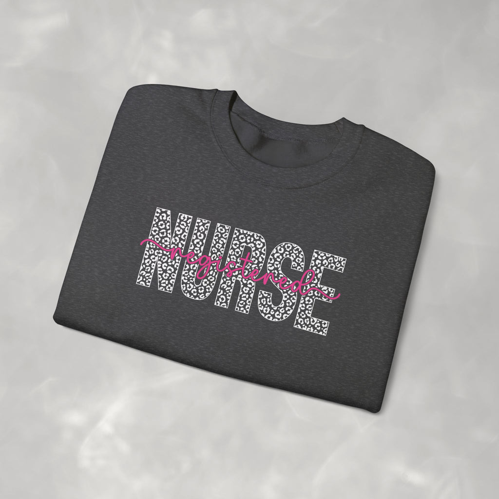 Registered Nurse Leopard Print Gildan Unisex Heavy Blend™ Crewneck Sweatshirt