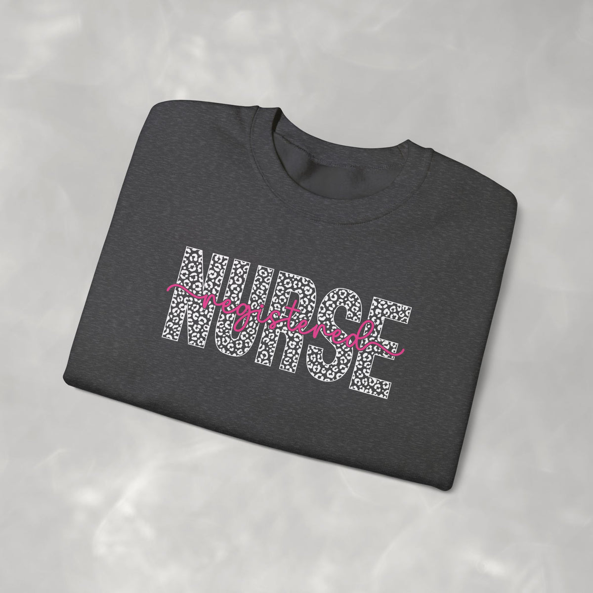Registered Nurse Leopard Print Gildan Unisex Heavy Blend™ Crewneck Sweatshirt