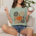 Retro Fall, Autumn Pumpkin Comfort Colors Tee