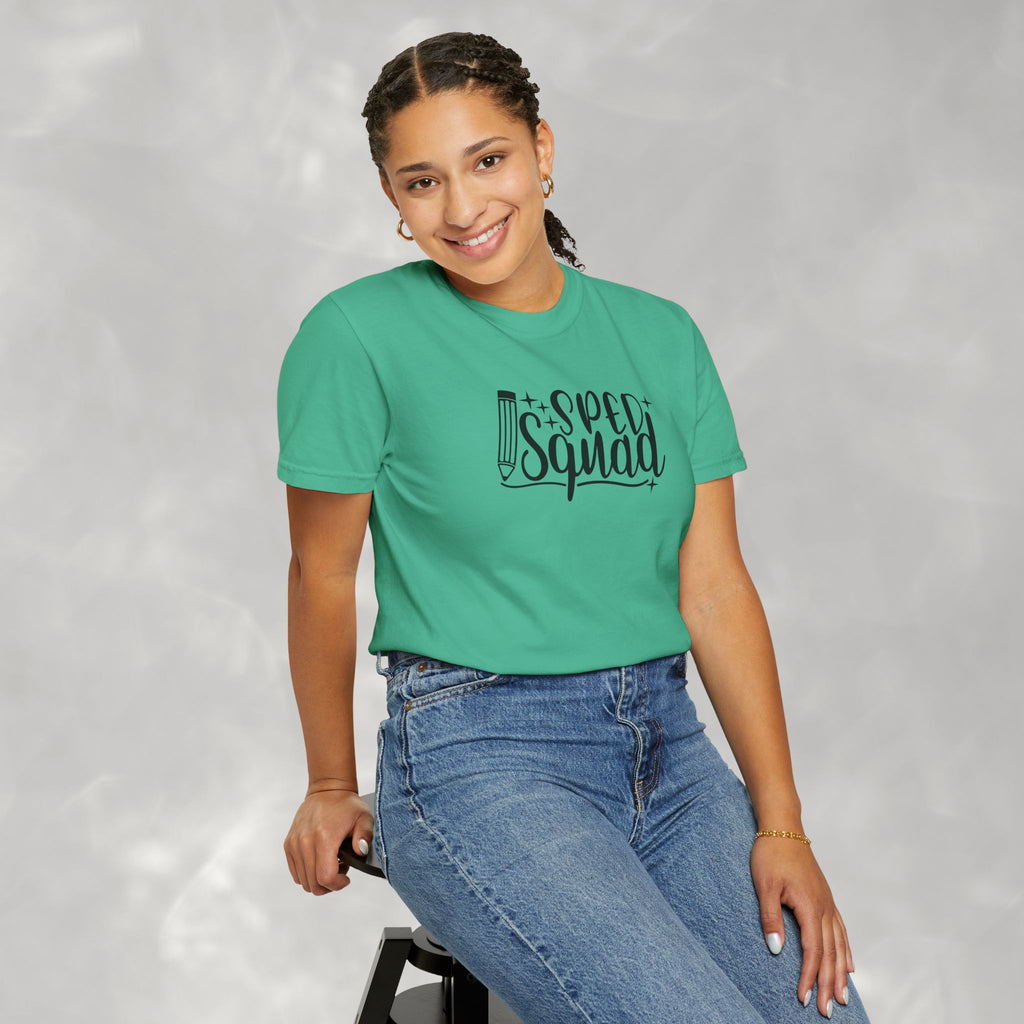 SPED Squad Comfort Colors Gildan Unisex Garment-Dyed T-shirt for Educators, Teachers, Paraprofessionals