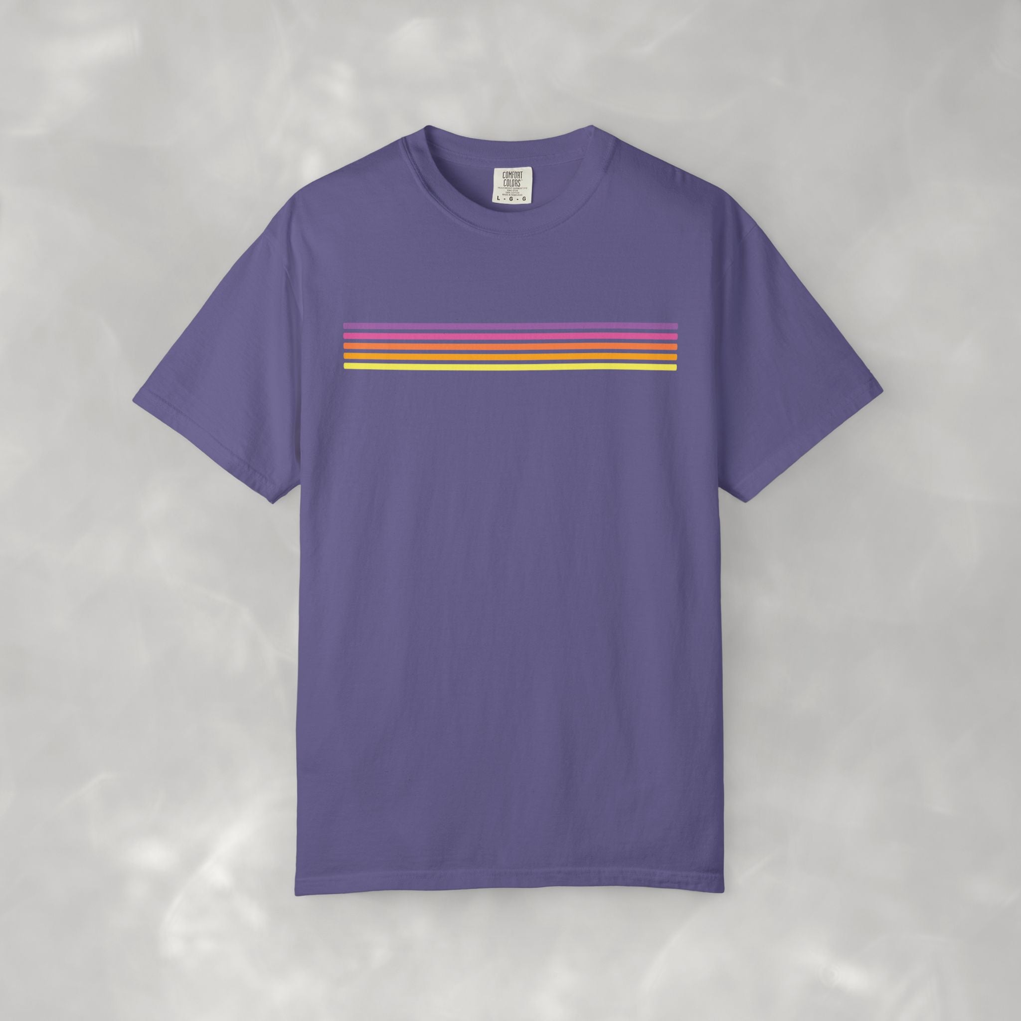 Retro Stripes Unisex CC Tee, Summer T-shirt for Men and Women