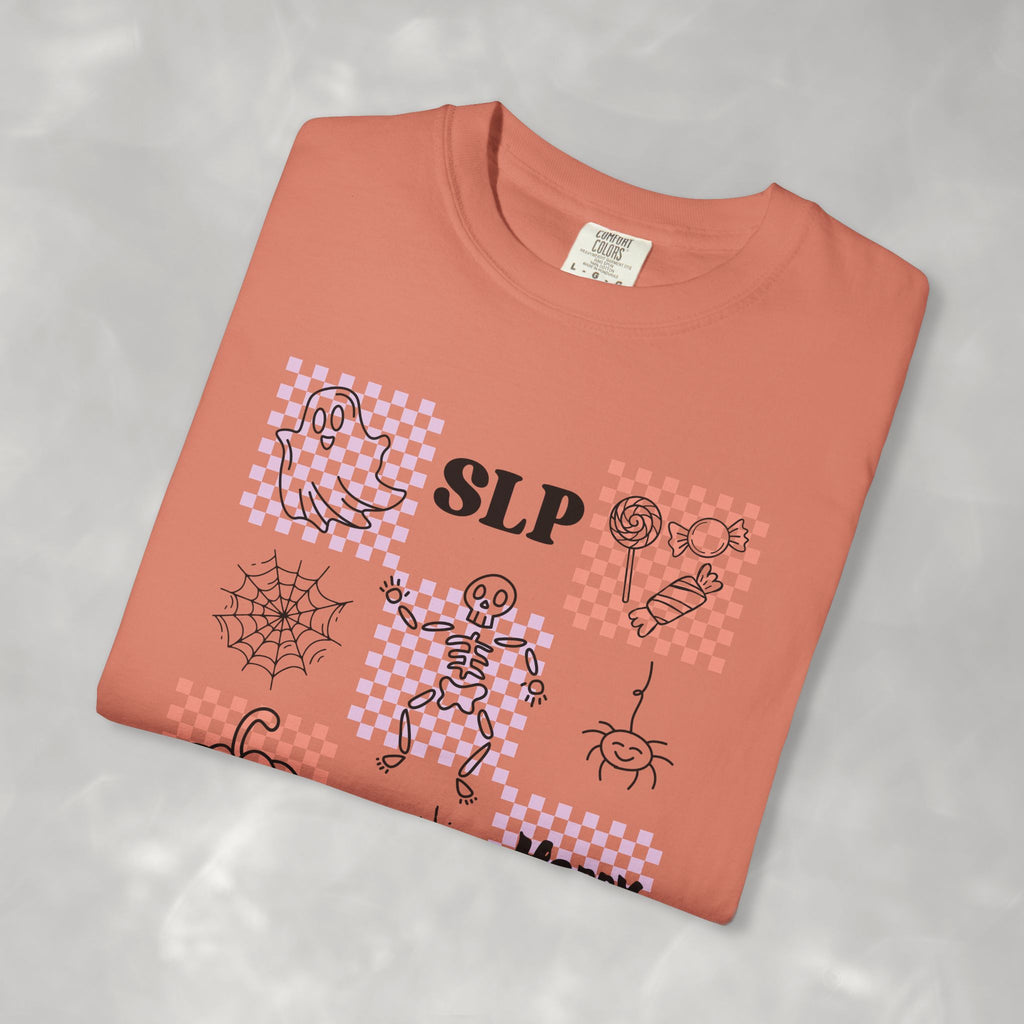 Cute Speech Therapy Halloween Comfort Colors Unisex Garment-Dyed T-shirt for SLP, SLPA, Speech Therapist