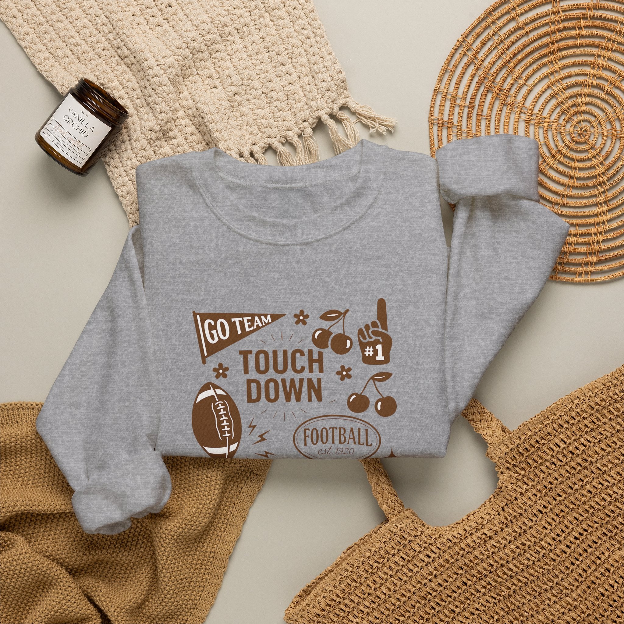 Football Preppy Game Day Gildan Unisex Heavy Blend™ Crewneck Sweatshirt