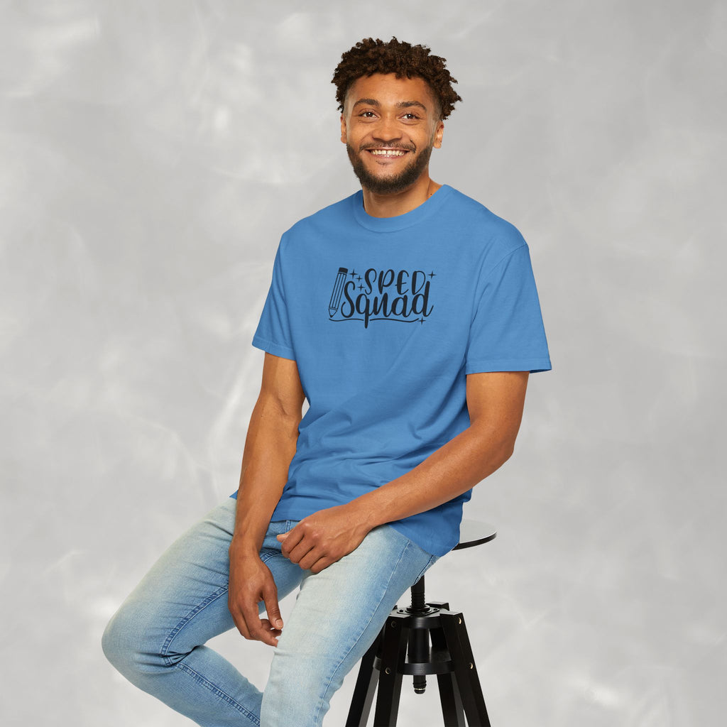 SPED Squad Comfort Colors Gildan Unisex Garment-Dyed T-shirt for Educators, Teachers, Paraprofessionals
