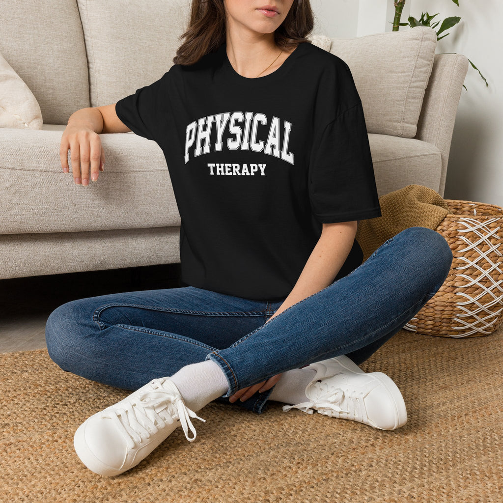 Physical Therapy, Therapist Varsity Style Gildan Unisex Softstyle T-Shirt