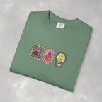 Cute Halloween Spooky Stamps with Cat, Jack-O-Lanter, Skeleton, Comfort Colors Tee