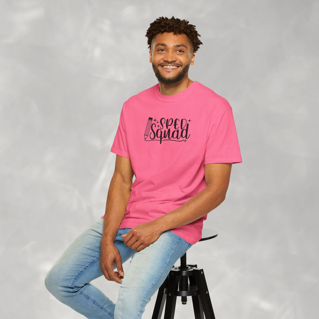 SPED Squad Comfort Colors Gildan Unisex Garment-Dyed T-shirt for Educators, Teachers, Paraprofessionals