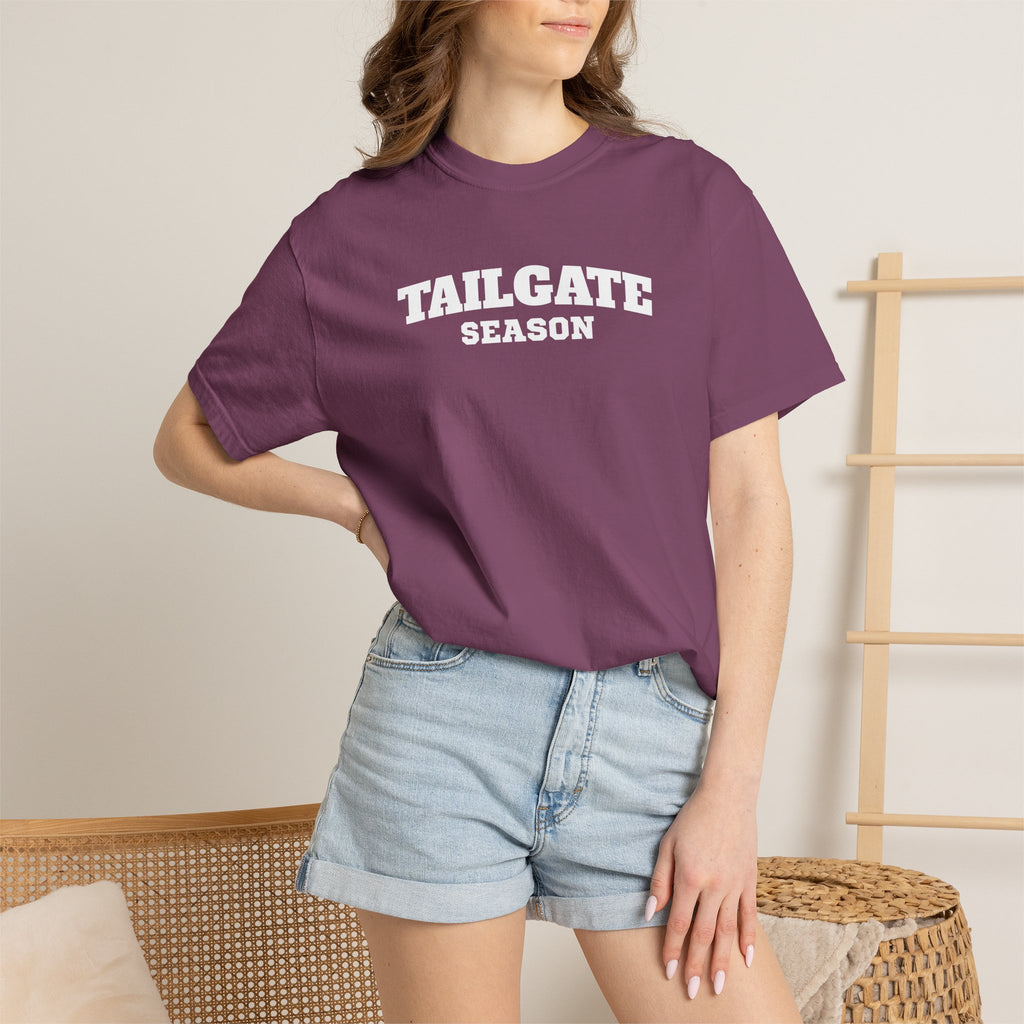 Tailgate Season, Football Game Day Unisex Comfort Colors Tee for Men and Women