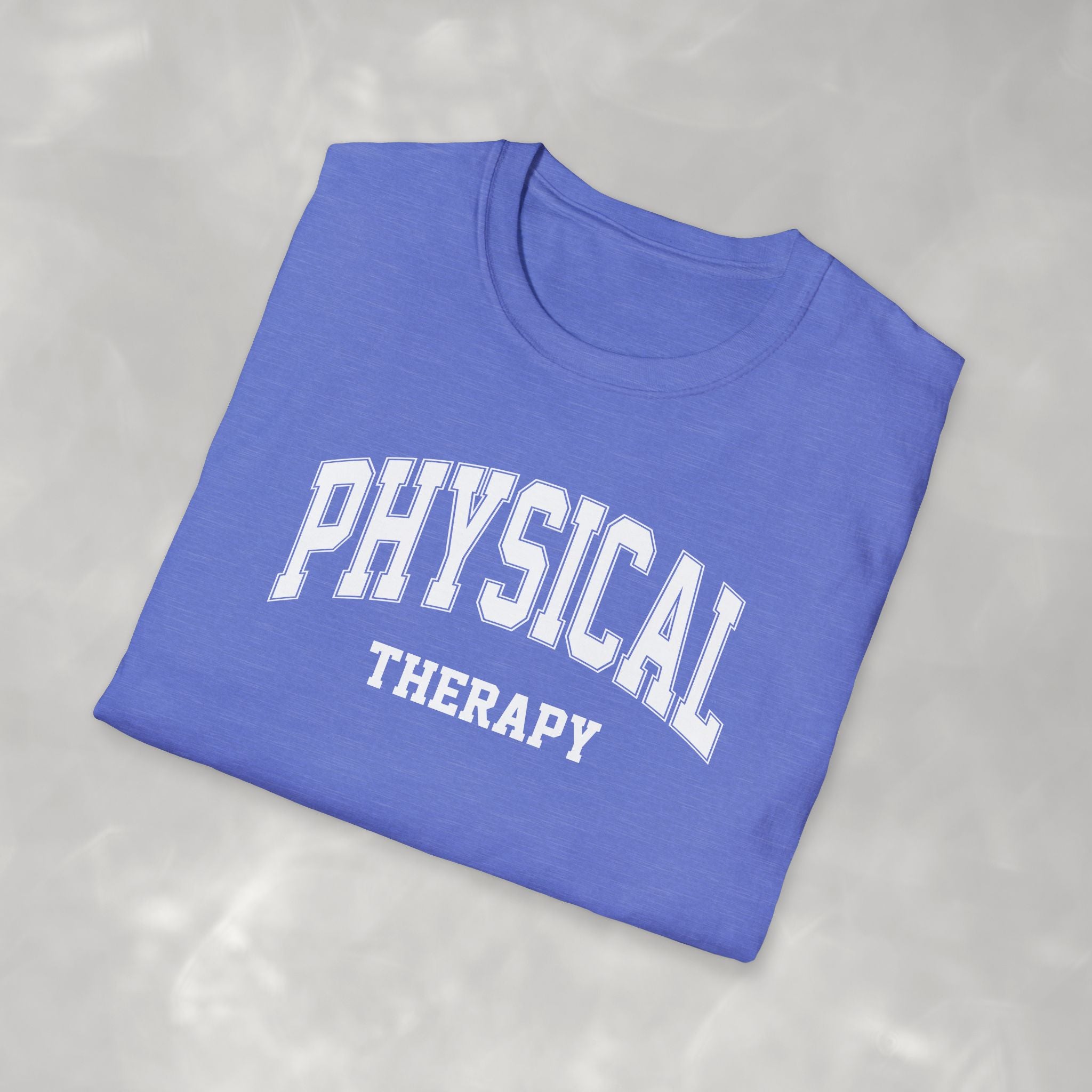 Physical Therapy, Therapist Varsity Style Gildan Unisex Softstyle T-Shirt