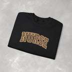 Leopard Print Varsity Nurse Gildan Unisex Heavy Blend™ Crewneck Sweatshirt