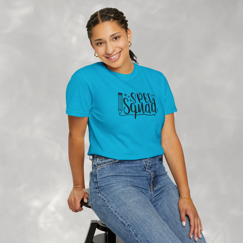 SPED Squad Comfort Colors Gildan Unisex Garment-Dyed T-shirt for Educators, Teachers, Paraprofessionals