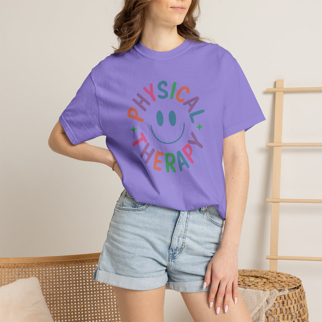 Physical Therapy, Cute Playful Smile, PT, PTA Unisex Comfort Colors Tee