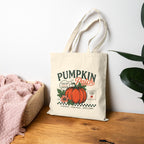 Pumpkin Patch Double-Sided Cotton Canvas Tote Bag