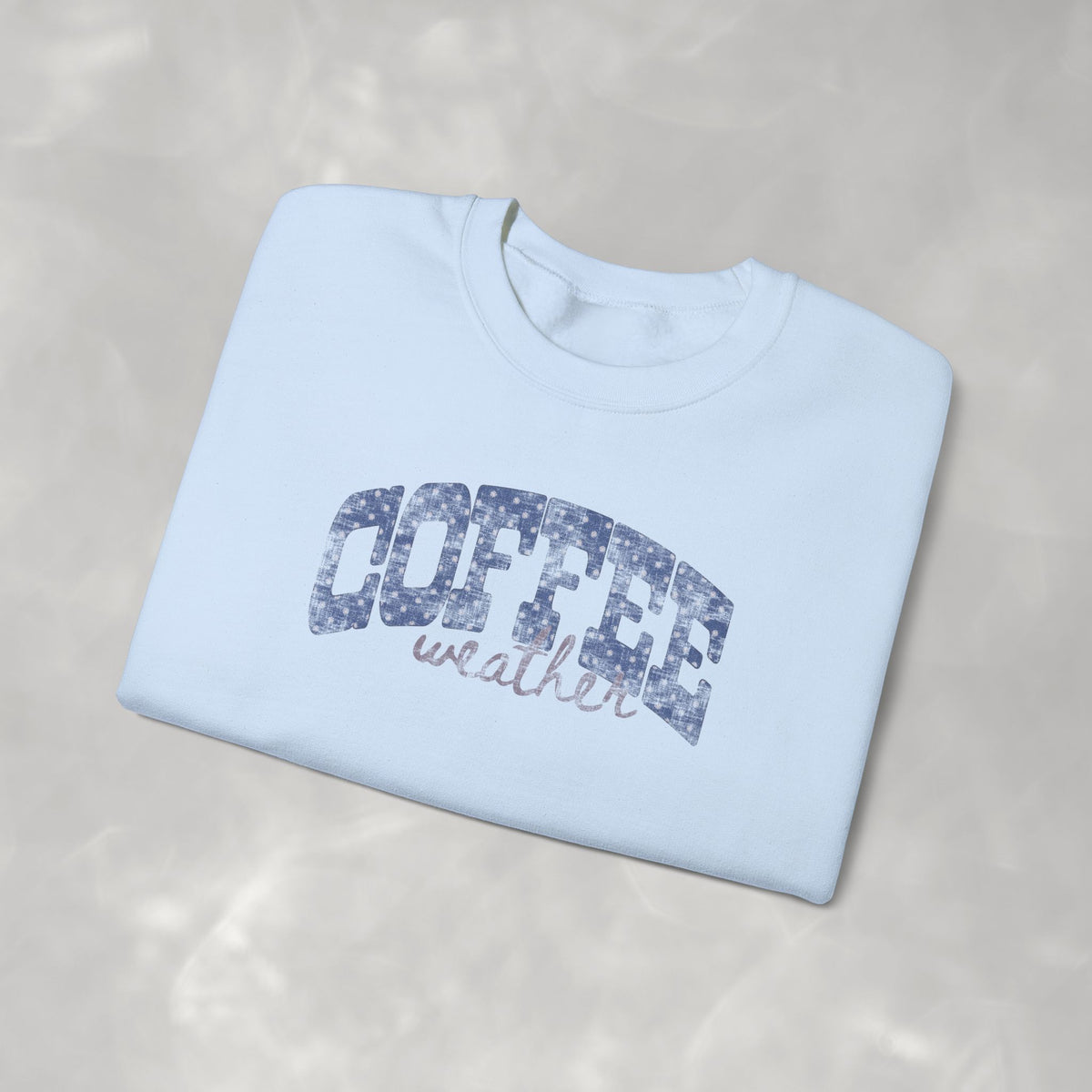 Coffee Weather Distressed Trendy Gildan Unisex Heavy Blend™ Crewneck Sweatshirt for Autumn, Fall