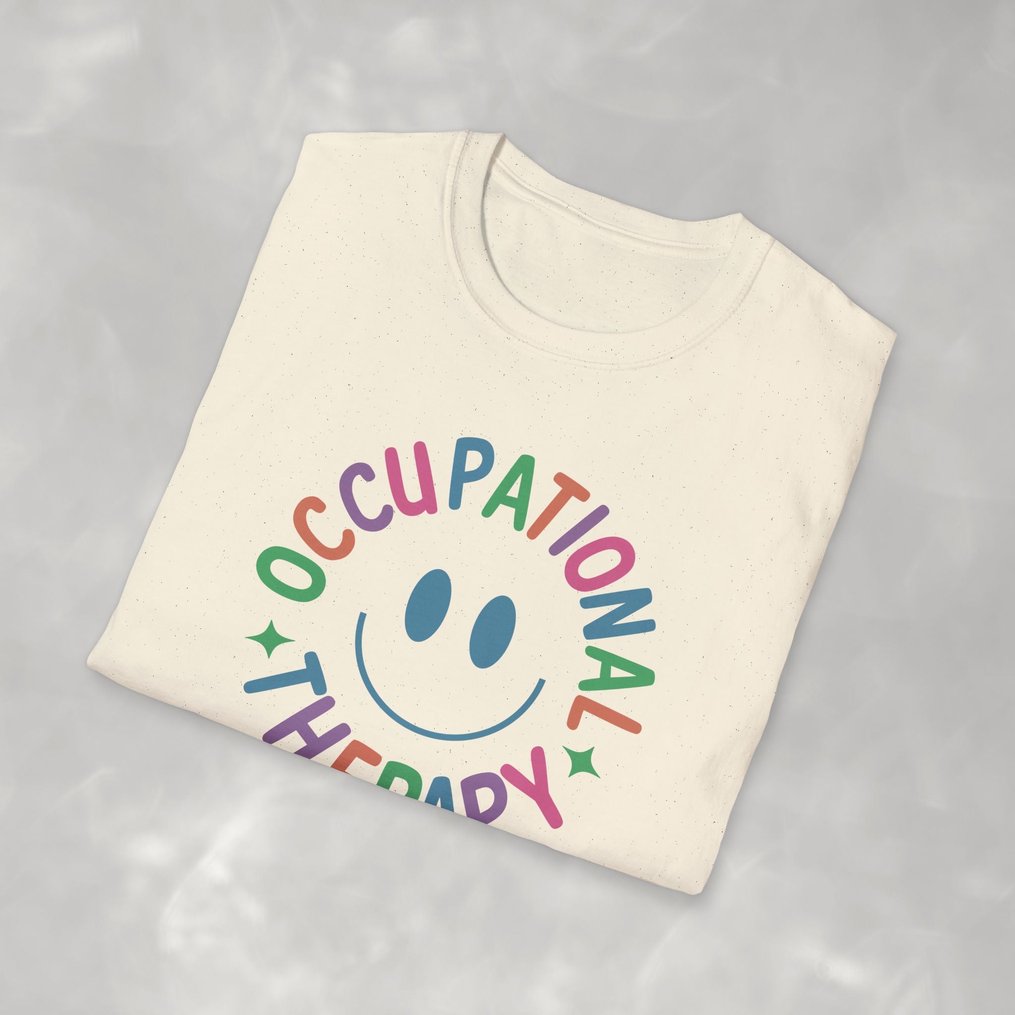 Occupational Therapy, Cute Playful Smile, OT, COTA Unisex Softstyle T-Shirt