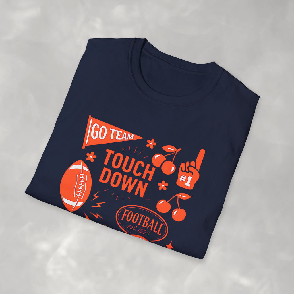 Football Season, Touchdown, Gameday, Cute Gildan Unisex Softstyle T-Shirt