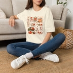 Hello Fall Cute Autumn Collage Gildan Unisex Softstyle T-Shirt