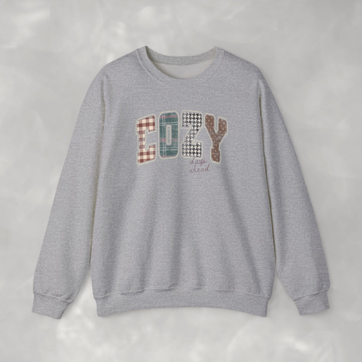 Cozy Days Ahead Cute Trendy Gildan Unisex Heavy Blend™ Crewneck Sweatshirt for Autumn, Fall, Thanksgiving