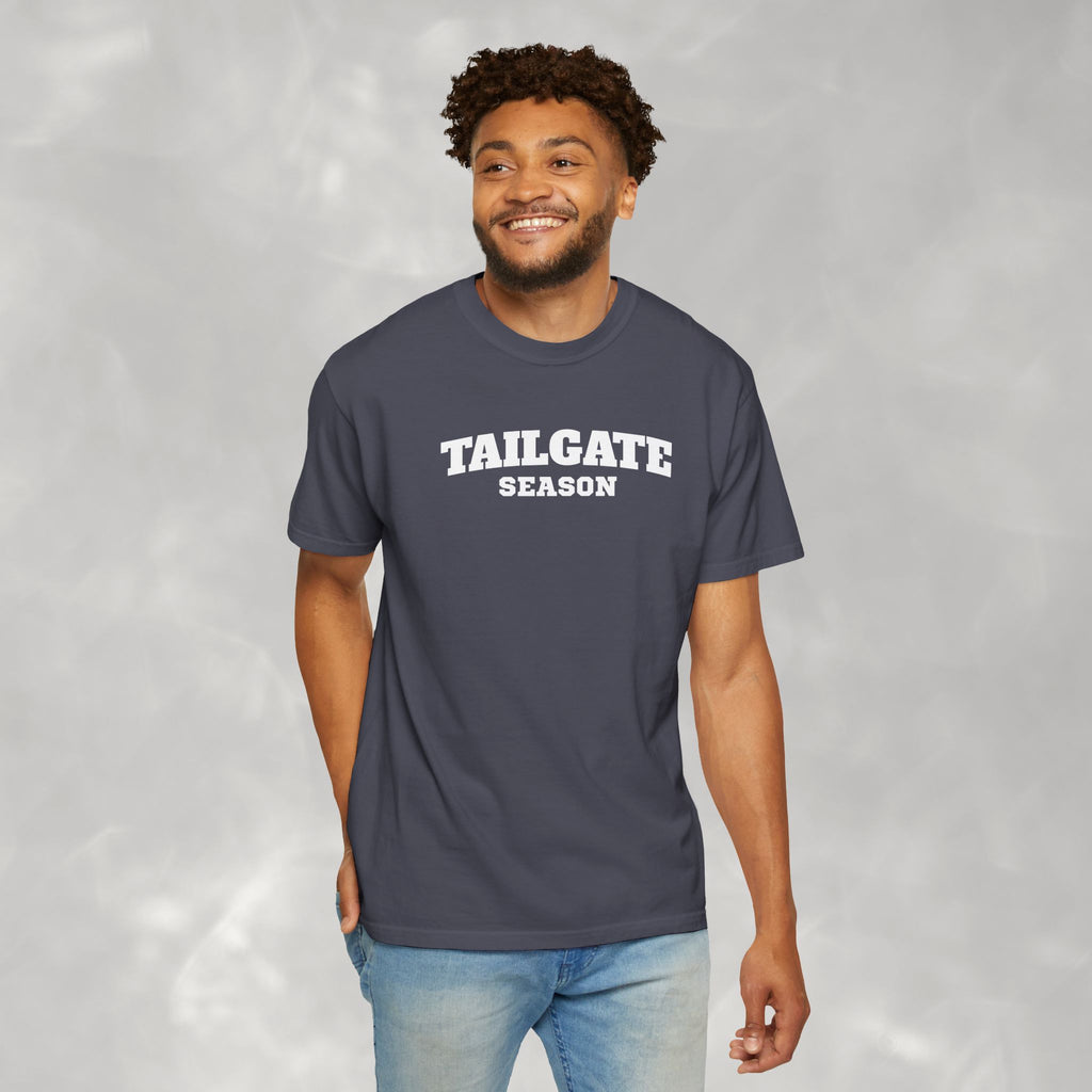 Tailgate Season, Football Game Day Unisex Comfort Colors Tee for Men and Women