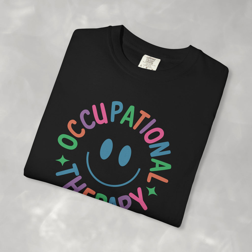 Occupational Therapy, Cute Playful Smile, OT, COTA Comfort Colors Tee