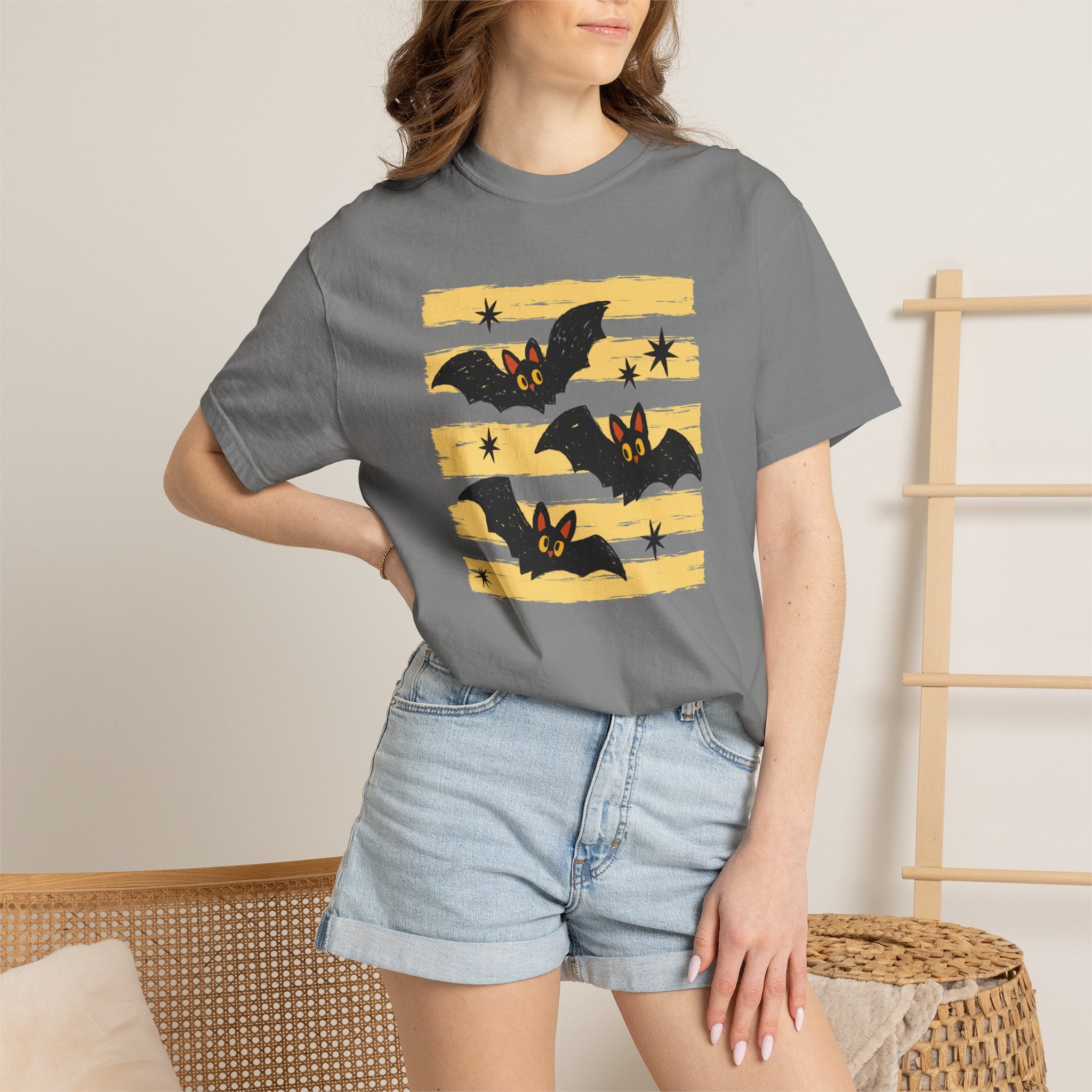 Cute Halloween Bats, Unisex Comfort Colors Tee