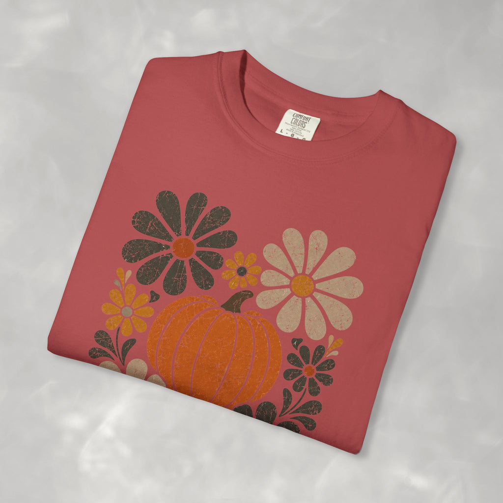 Retro Fall, Autumn Pumpkin Comfort Colors Tee