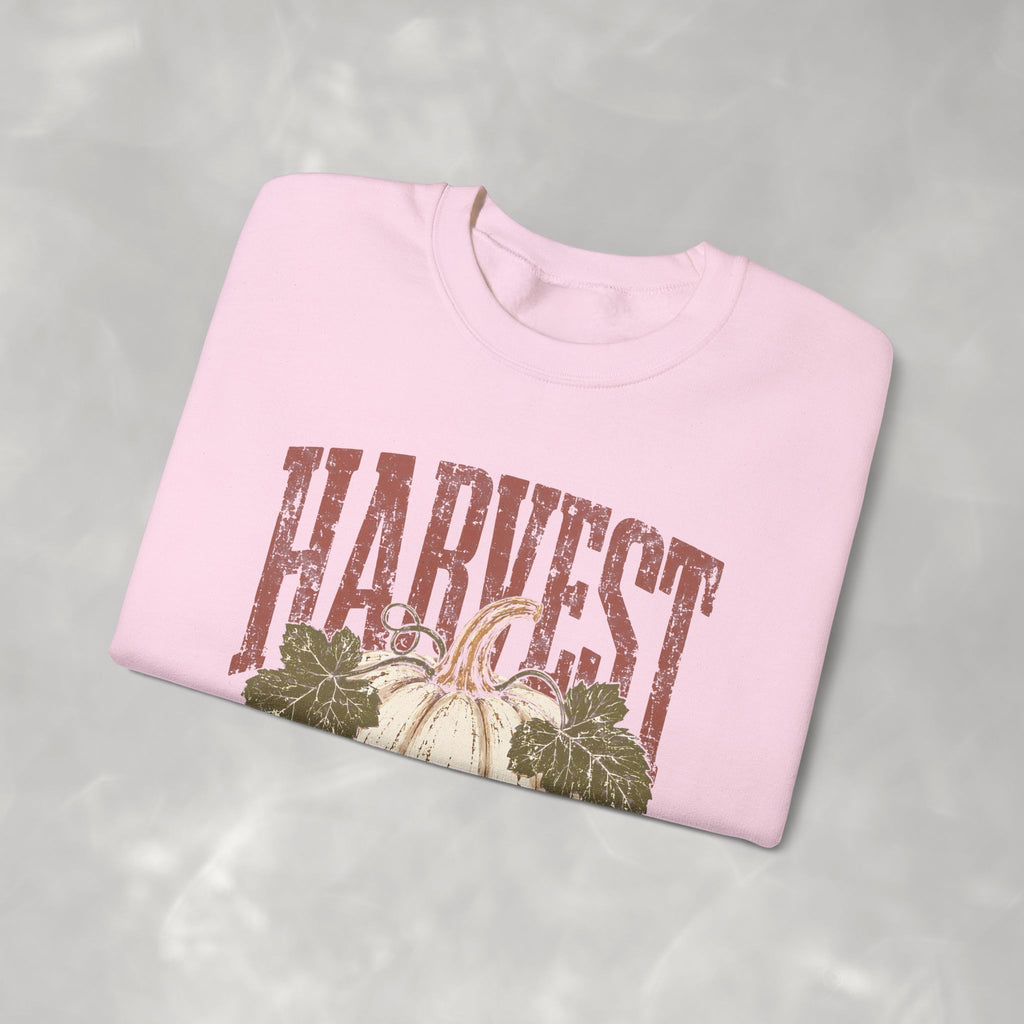 Autumn Harvest, White Pumpkin Retro Gildan Unisex Heavy Blend™ Crewneck Sweatshirt