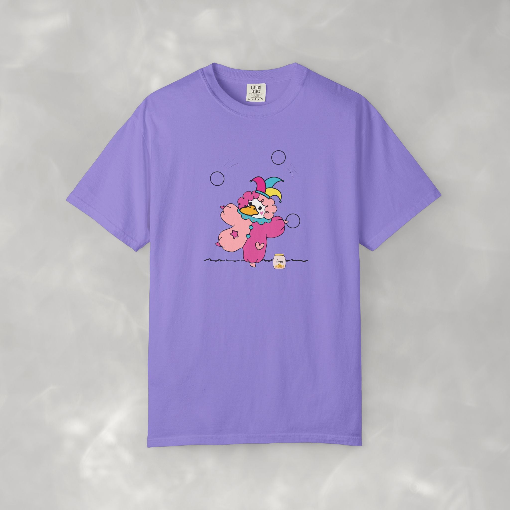Juggling Goose, Questionable Concepts Comfort Colors Tee