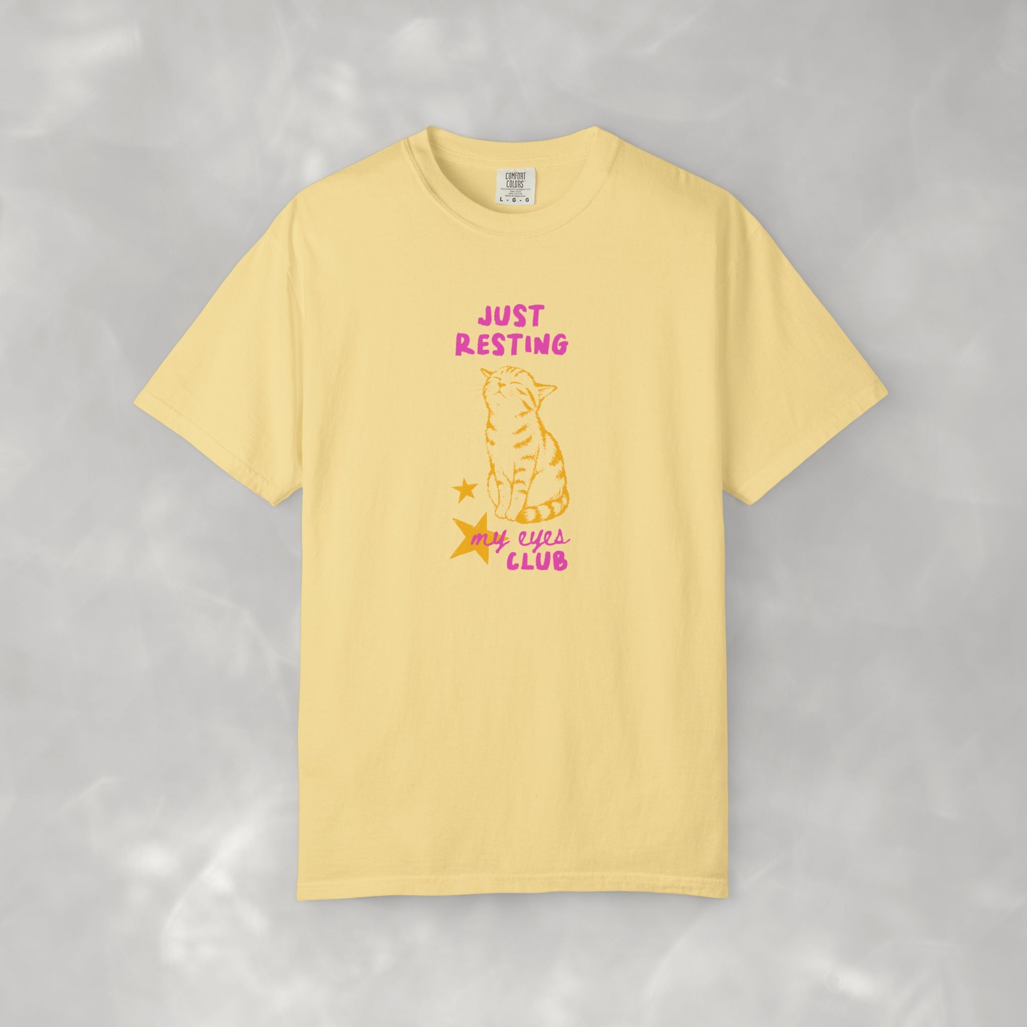Just Resting My Eyes Club, Funny, Cat Lover Comfort Colors Tee