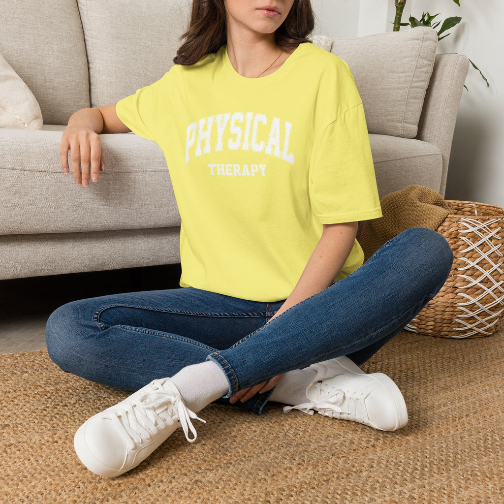 Physical Therapy, Therapist Varsity Style Gildan Unisex Softstyle T-Shirt