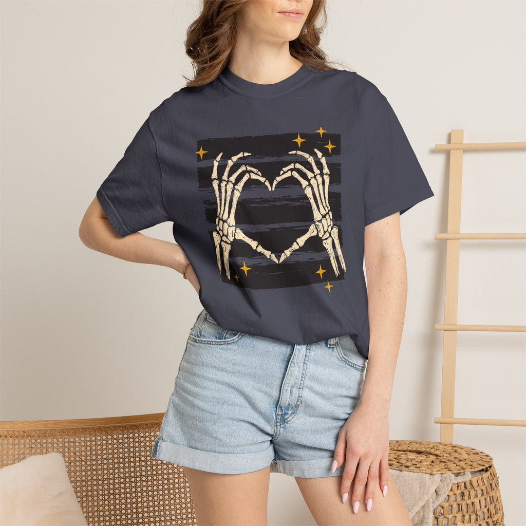 Spooky Skeleton Hands, Cute Halloween Comfort Colors Tee