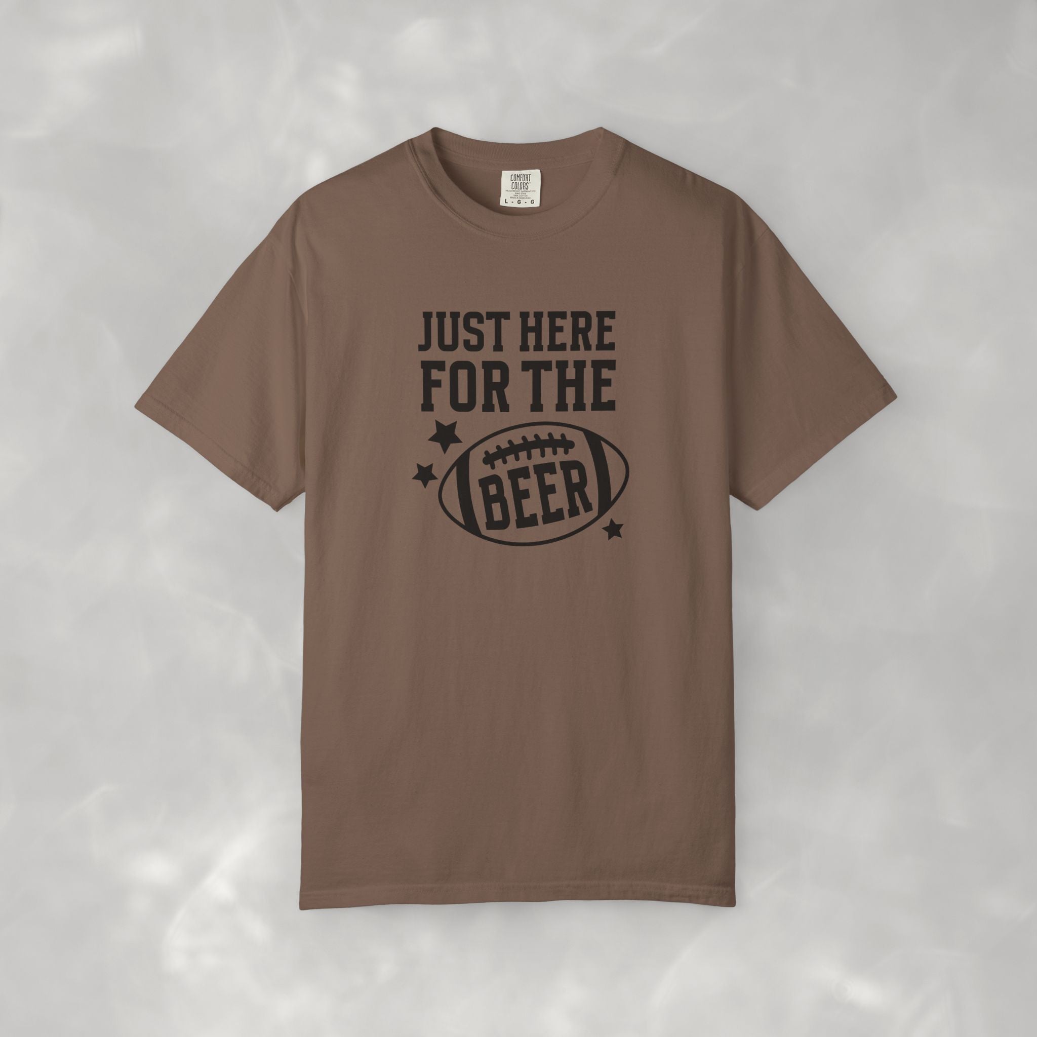 Just Here For The Beer, Funny Football Comfort Colors Tee