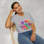 Boho Striped Flowers Gildan Softstyle T-Shirt