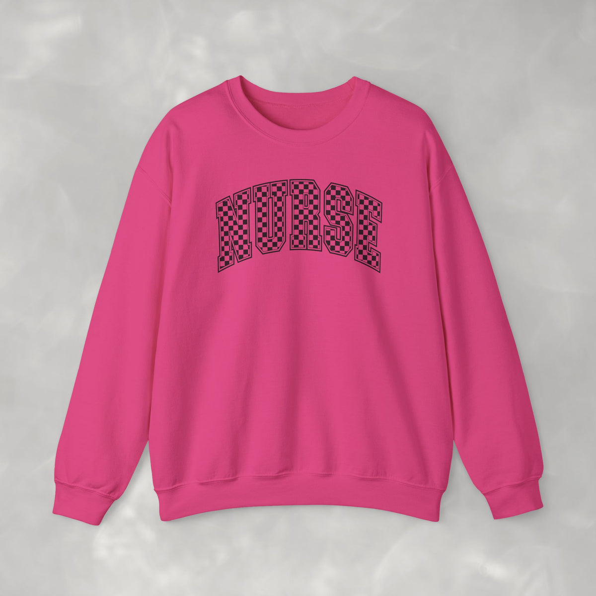 Nurse Checkered Gildan Unisex Heavy Blend™ Crewneck Sweatshirt for RN, LPN, GN, Nursing Students