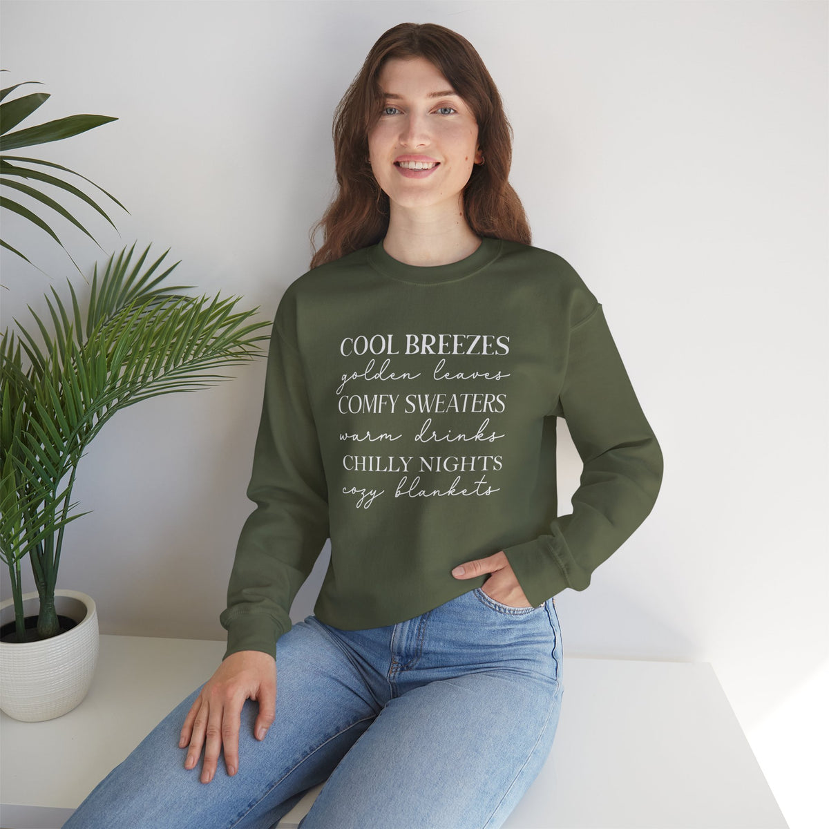 Autumn Vibes Gildan Unisex Heavy Blend™ Crewneck Sweatshirt for Fall, Thanksgiving, Festive