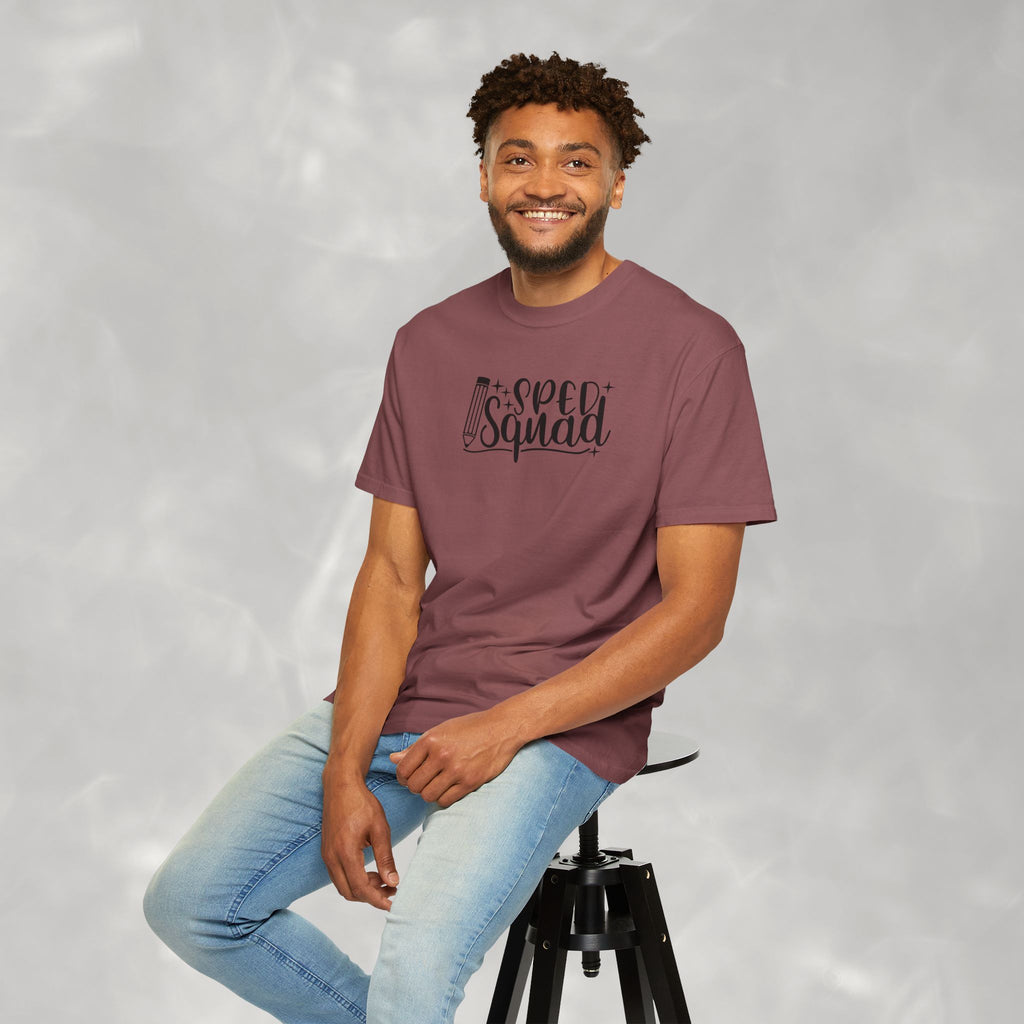 SPED Squad Comfort Colors Gildan Unisex Garment-Dyed T-shirt for Educators, Teachers, Paraprofessionals