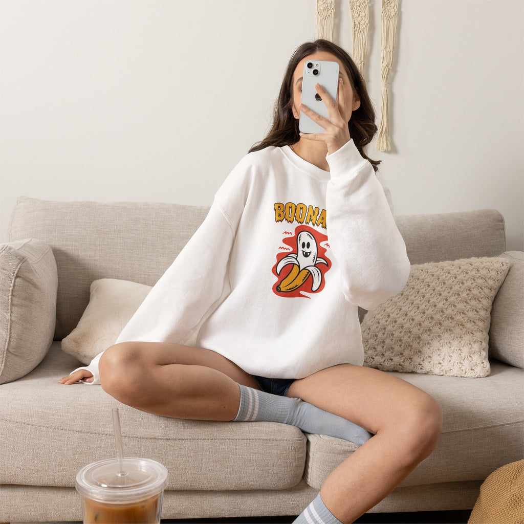 Cute Boonana Funny Halloween Gildan Unisex Heavy Blend™ Crewneck Sweatshirt