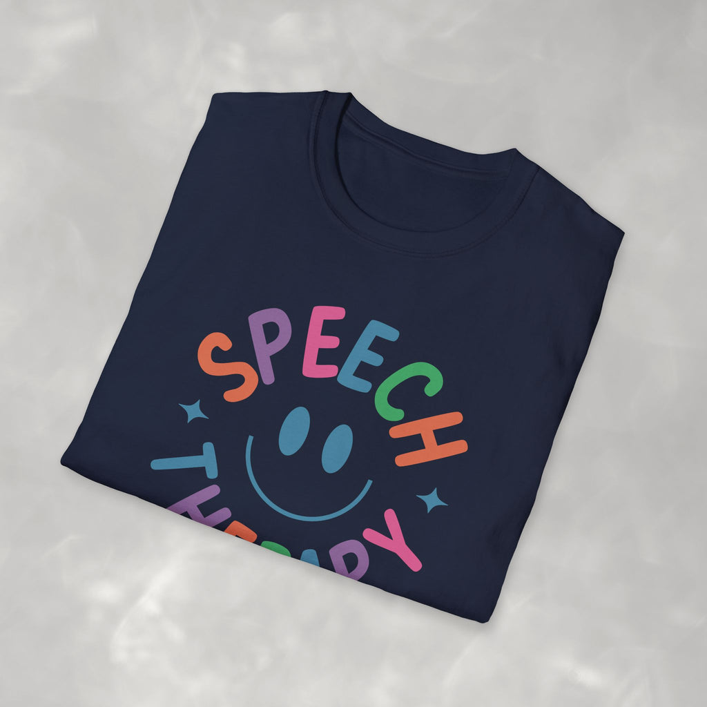 Speech Therapy, Cute Playful Smile, SLP, SLPA Gildan Unisex Softstyle T-Shirt