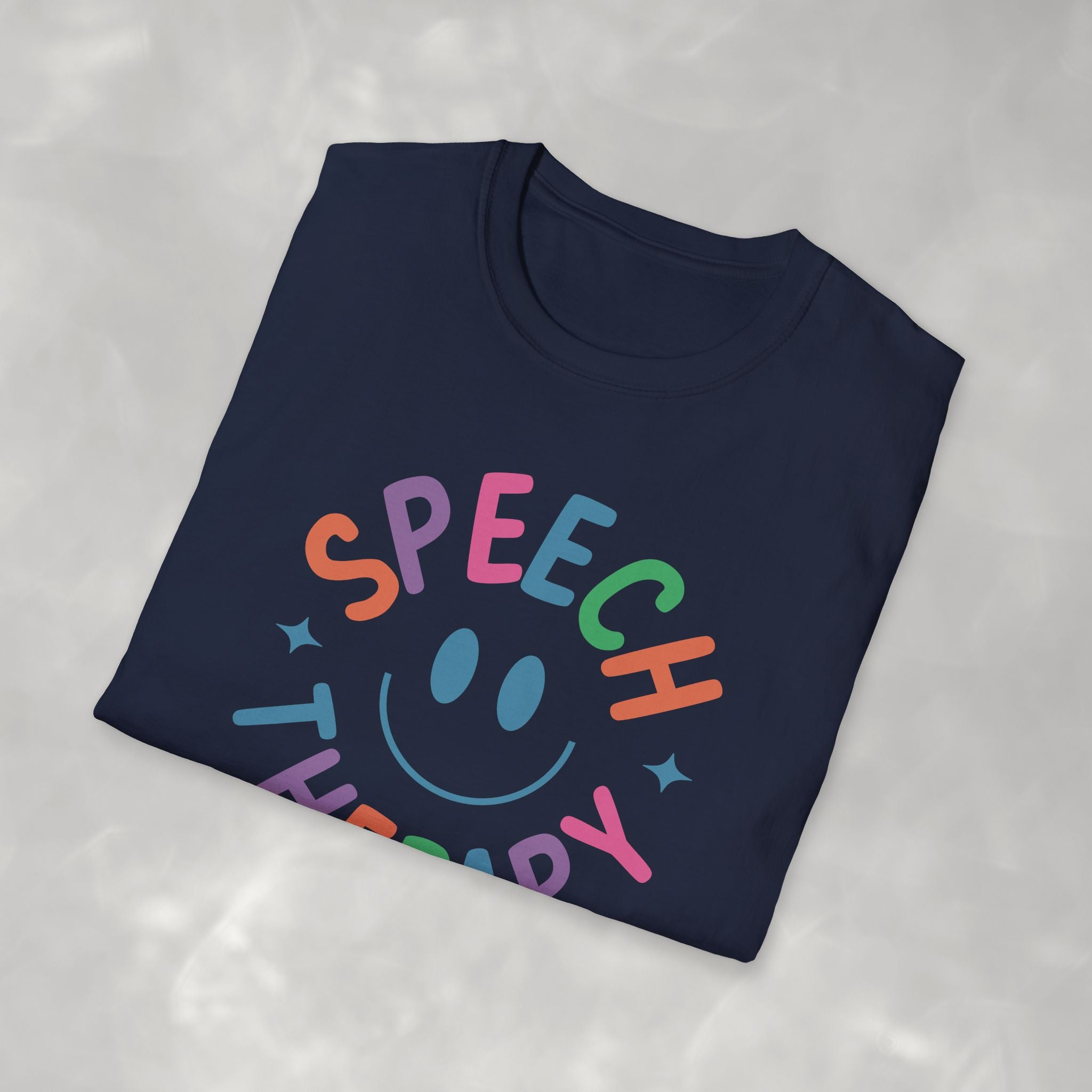 Speech Therapy, Cute Playful Smile, SLP, SLPA Gildan Unisex Softstyle T-Shirt