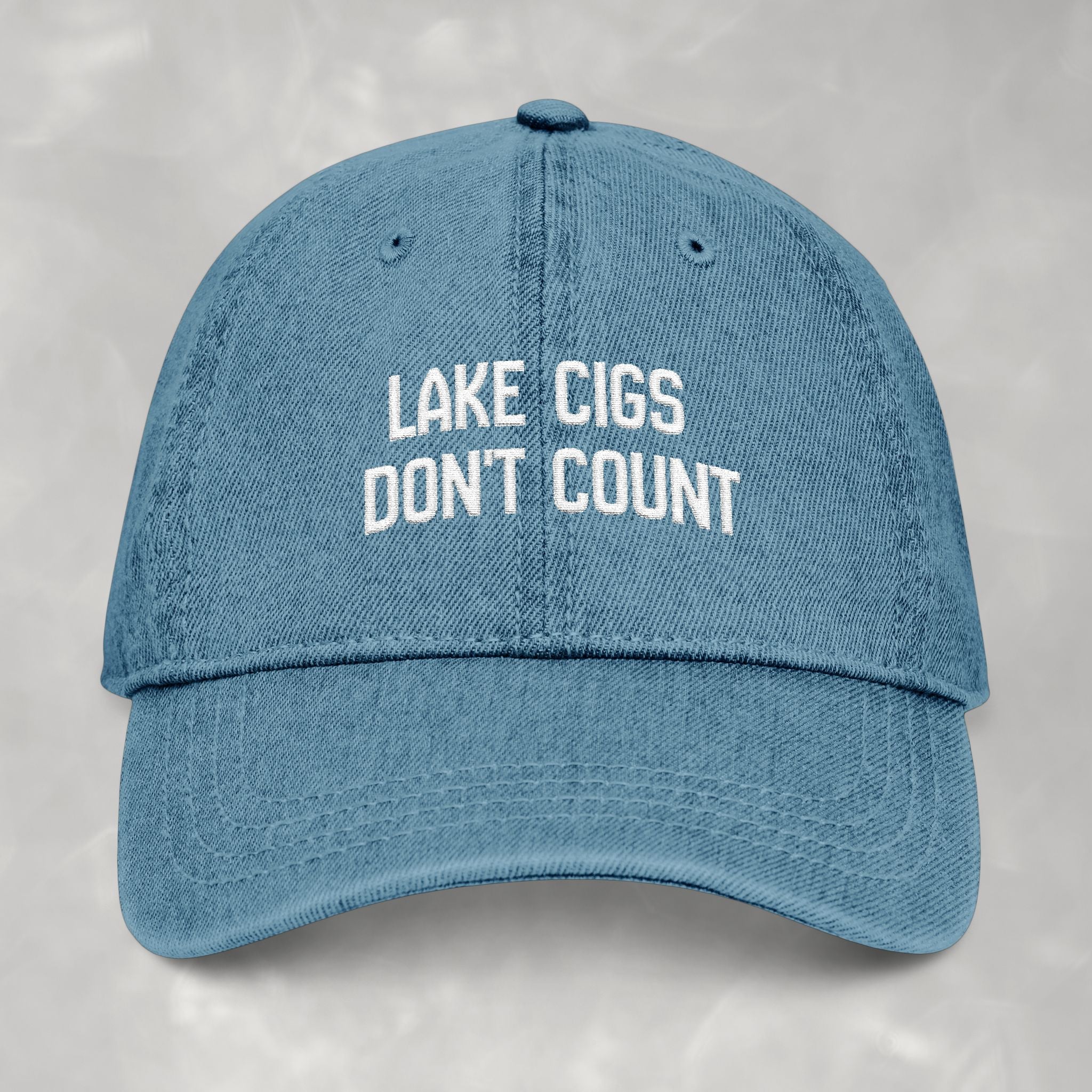 Lake Cigs Don't Count Embroidered Denim Hat