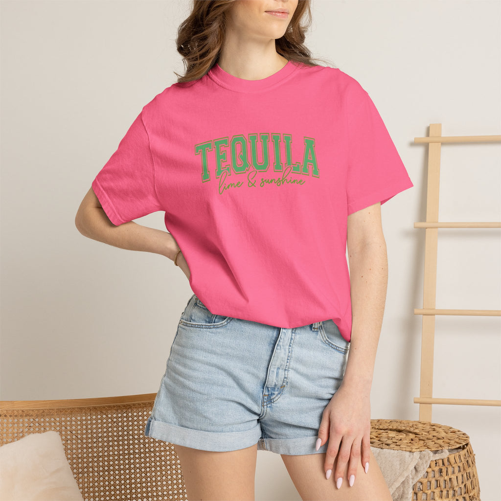 Tequila, Lime, and Sunshine Summer, Vacation, Beach Comfort Colors Tee