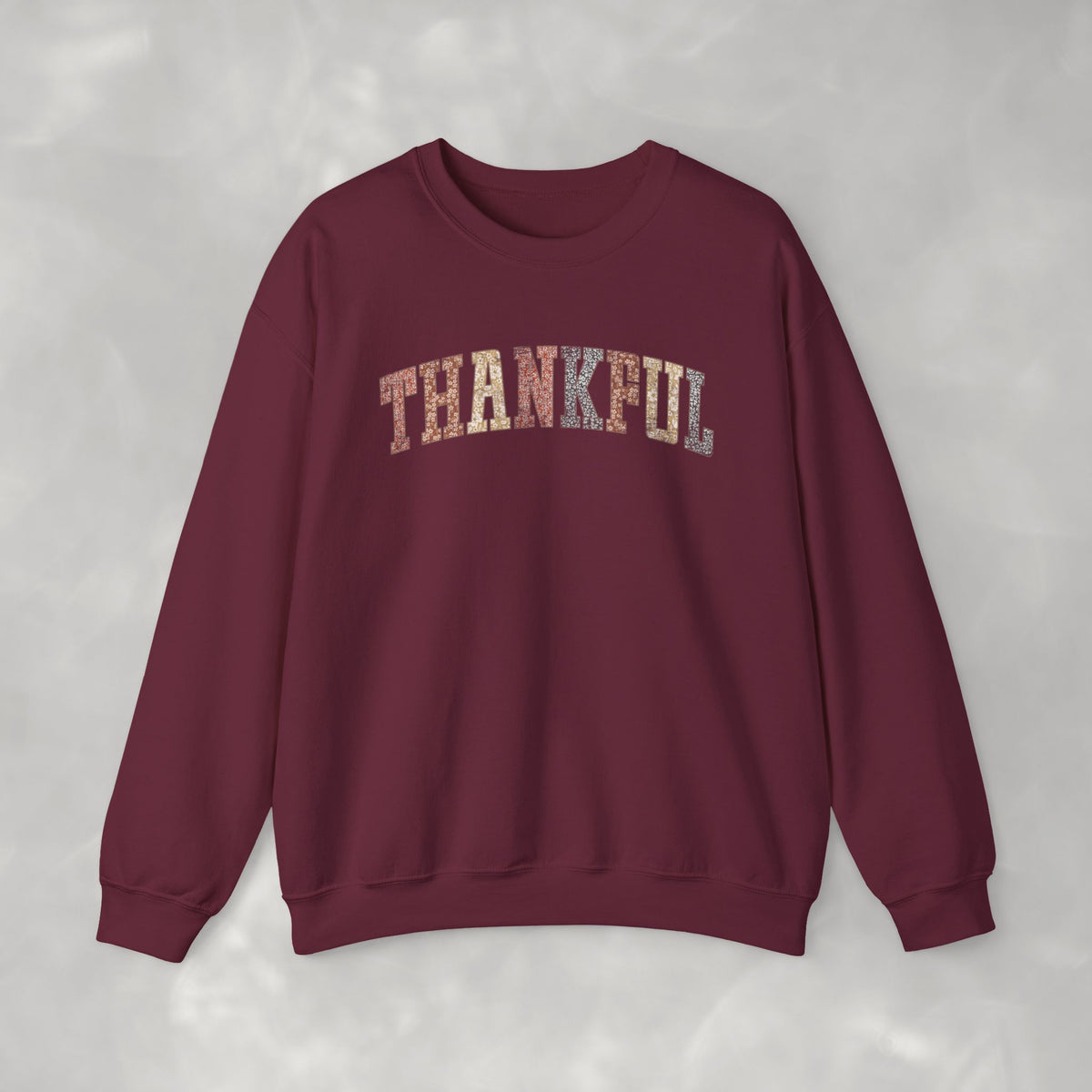 Thankful Cute Boho Trendy Gildan Unisex Heavy Blend™ Crewneck Sweatshirt for Autumn, Fall, Thanksgiving