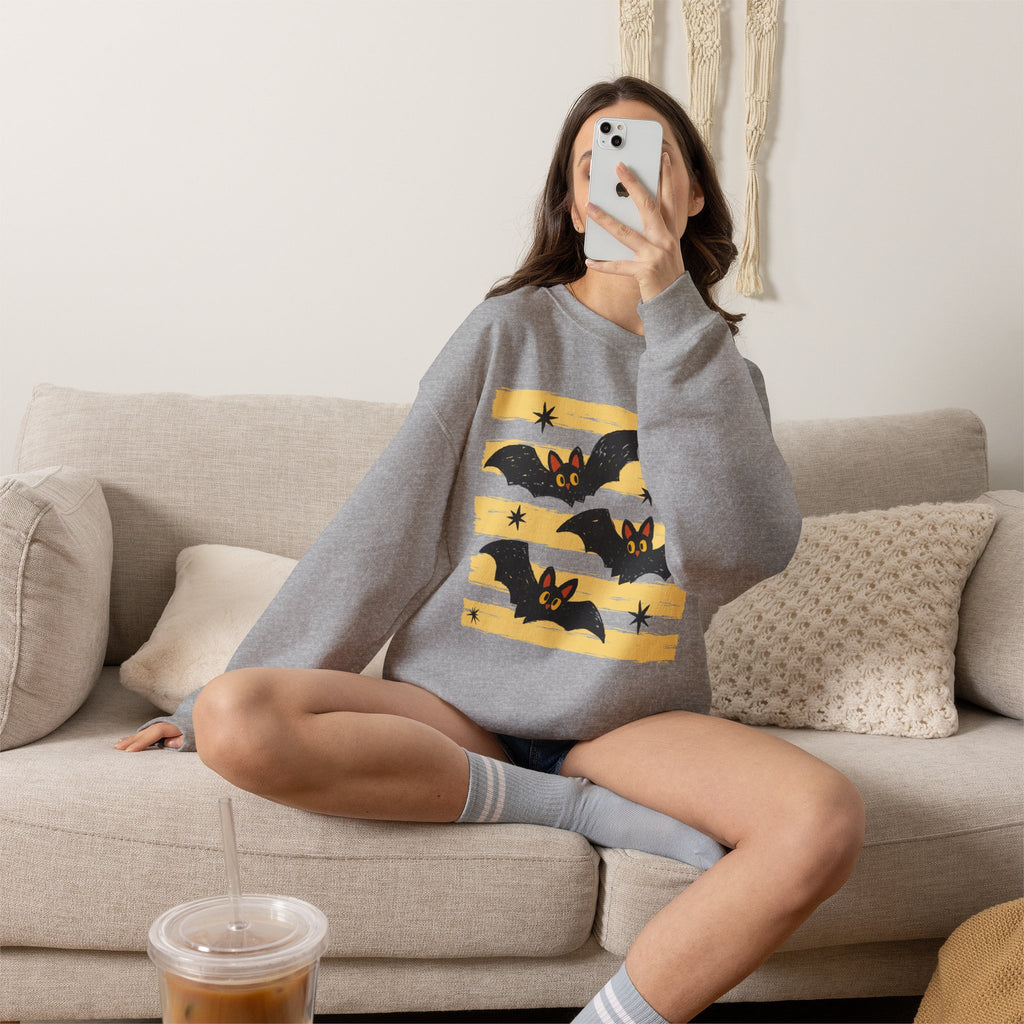 Cute Halloween Bats, Gildan Unisex Heavy Blend™ Crewneck Sweatshirt